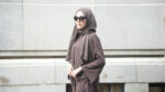 Tesettür 3'lü Takım, Hırkalı,Geniş Paça Pantalon , Kahverengi Bluz Abaya Takım - Görsel 3