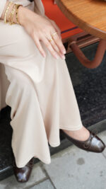 Tesettür 3'lü Takım, Hırkalı,Geniş Paça Pantalon ,Taş Bluz Abaya Takım - Görsel 2