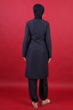 Düz Paraşüt Tam Kapalı Tesettür Mayo Lacivert 3’lü Su İtici Hızlı Kuruyan Takım - Görsel 2