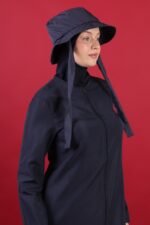 Lacivert Tesettür Mayo Şapkası – Düz Paraşüt Uyumlu Bone - Görsel 3