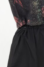 Kuzey Işıkları Desen Crop Tesettür Mayo Siyah Beli Ayarlanabilir 3’lü Su İtici Hızlı Kuruyan - Görsel 6